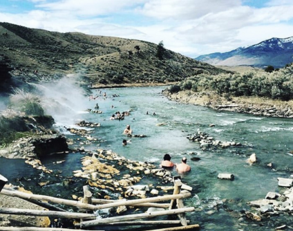 hotsprings on the yellowstone river